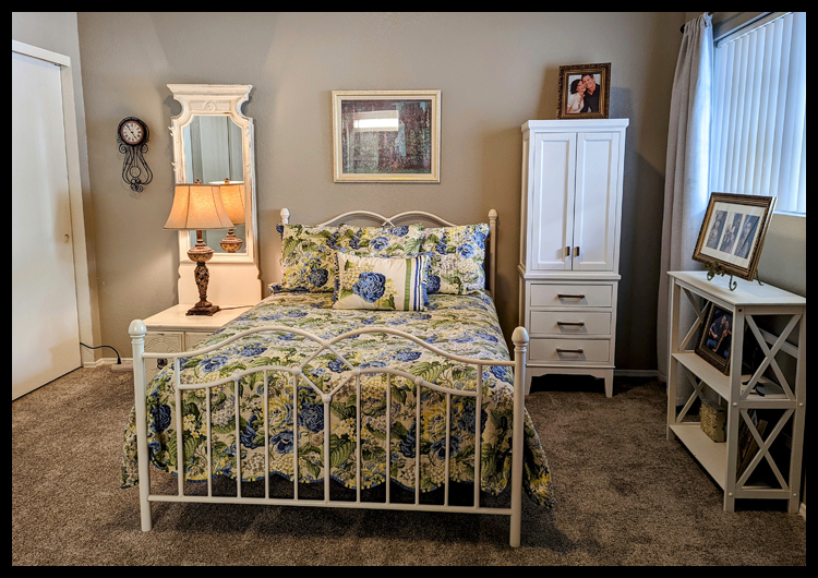 Barbara's Bedroom A small and inviting bedroom.